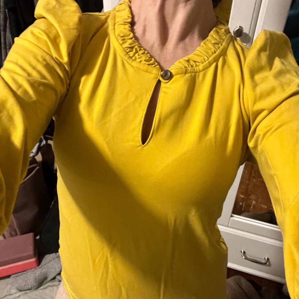 Vibrant Yellow Organic Blouse Top (Like New)